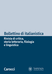 Cover of the journal Bollettino di italianistica - 0168-7298